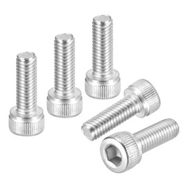 DTGN M5-0.8x14 Socket Head Cap Screws Bolts - 50Pack - Good for Road Bicycle, Mountain Bike, Auto, Motorcycle - 304 Stainless Steel Hex Head Metric Screws - Silver