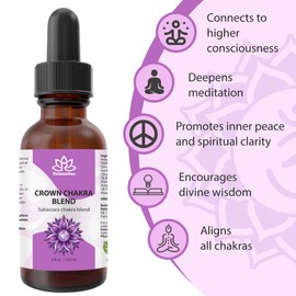 Relaxcation Crown Chakra Blend Oil | Frankincense, Sandalwood & Lavender | Botanical Oil for Serenity & Spiritual Connection | Ideal for Meditation, Prayer & Daily Rituals (1 oz)