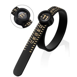 Meowoo Ring Sizer Measuring Tool with Magnifier, for Ring Measurer and Ring Sizer Clear and Intuitive Reading. Plastic Ring Sizer with Lens, 1-17