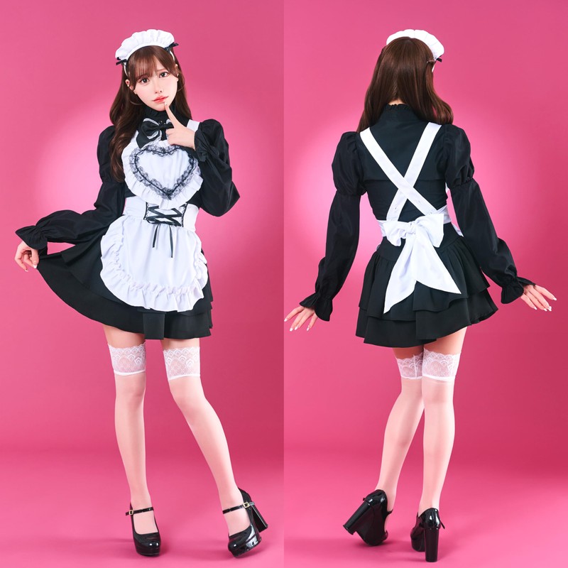 Clearstone Topping Tops, Cosplay Halloween Maid Apron, Ladies' White