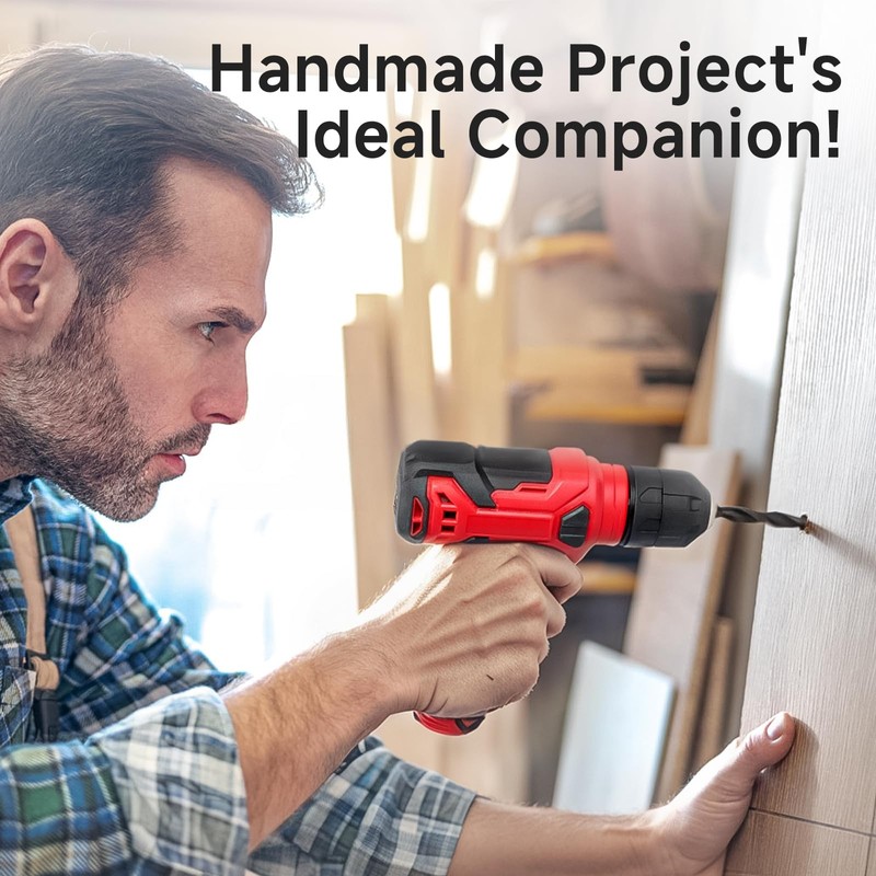 Tool Set - 8V Cordless Drill Set, 132 Piece Home