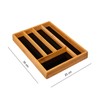 VITA PERFETTA Bamboo Cutlery Tray - Kitchen Drawer Organiser with