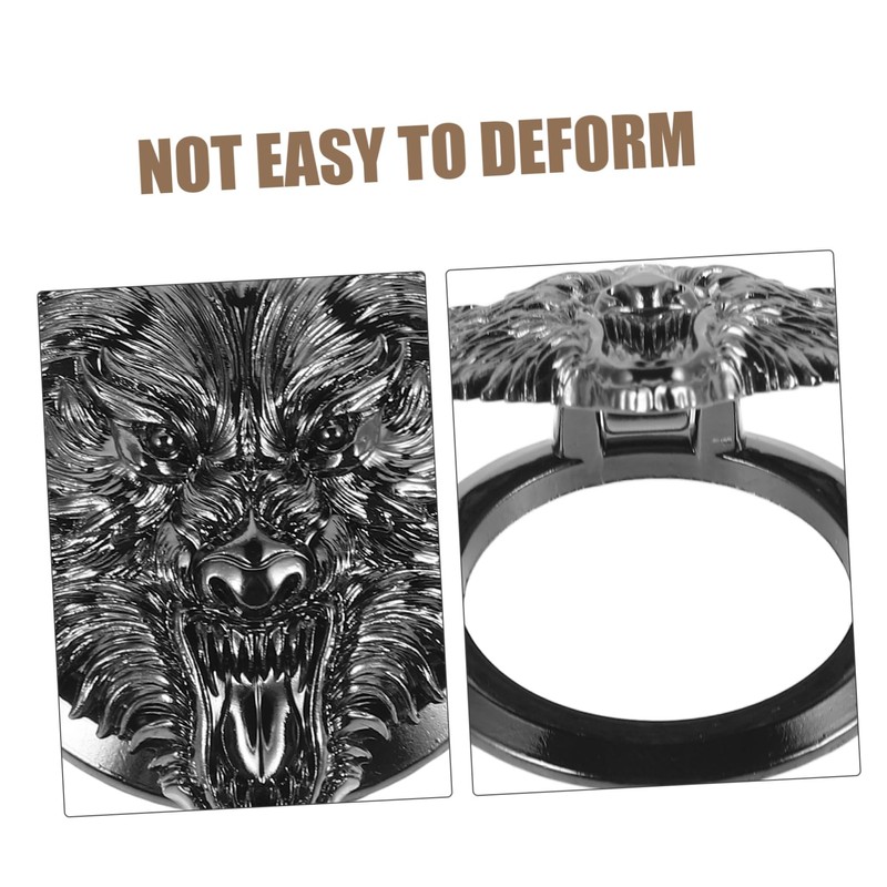 FOYTOKI Accessories Wolf Head Push to Start Button Cover for