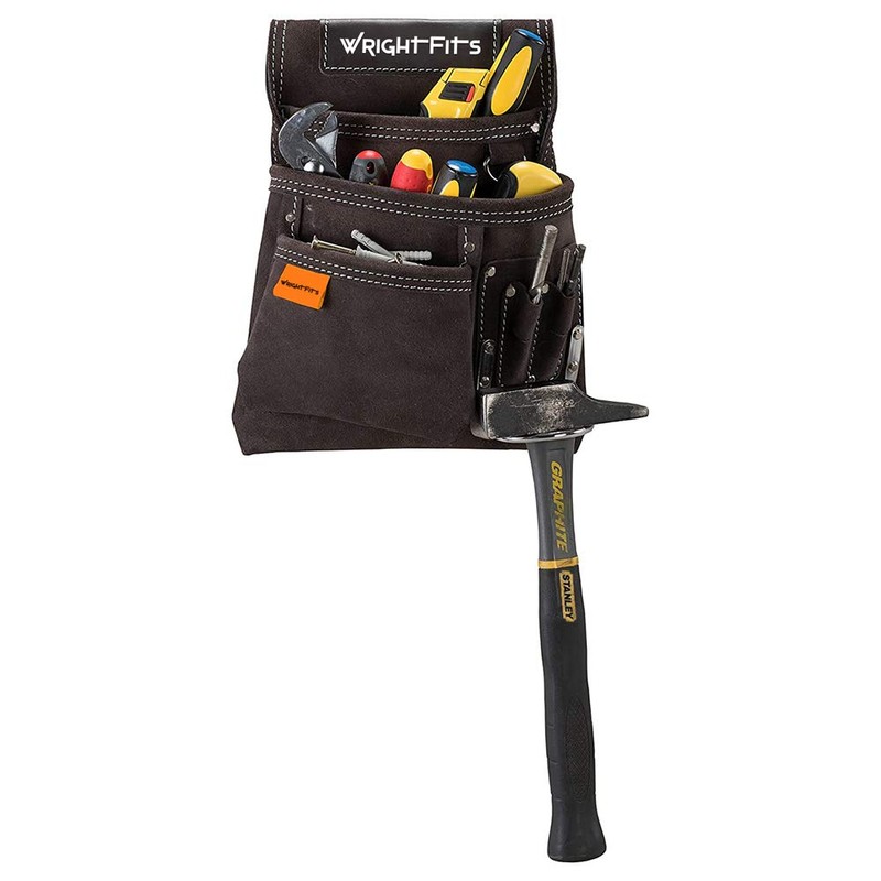 WrightFits Leather Nail and Hammer Pouch with Multi Pockets |