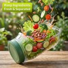 Portable Salad Container with Dressing Cup & Spoon, Mason Jar