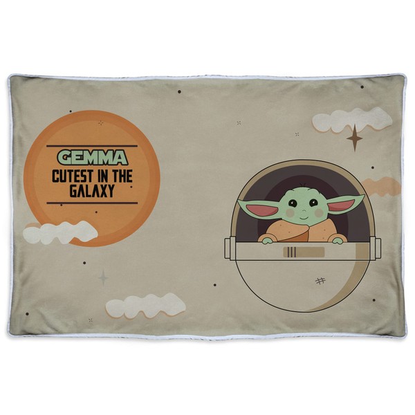Personalised Baby Yoda Blanket with Name/Text. Various Sizes. Personalised Geek