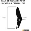 GreenTech - 2 Replacement Blades for Secateurs - 2 Springs