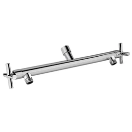 HAOXIN Double Outlet Shower Manifold with Shut Off Valve,Suitable for Dual Sprayer Showering System,Chrome,STC03-L
