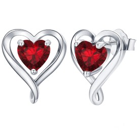 LAVUMO Earrings Silver 925 Rose Gold Women's Stud Earrings Set Gifts for Women Girlfriend Mum Best Friend Mother Grandma for Birthday Valentine's Day Christmas Jewellery Ladies Small Gifts, Sterling