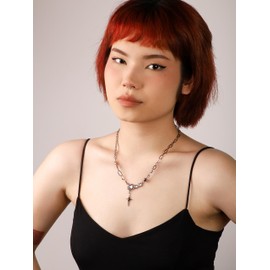 OJERRY Y2K Grunge Gothic Punk Star Chain Necklace Cool Jewelry Coolest Gifts for Women Trendy Stuff