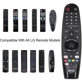 Universal AN-MR18BA, AN-MR19BA and AN-MR20GA Style fit for All LG Smart TVs - No Pairing - IR - AKB75855501 AGF80220501 - No Voice, No Pointer - RR20GA