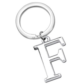 Freedale Keyring Letter - Initial Alphabet Key Ring Charm (F) Silver