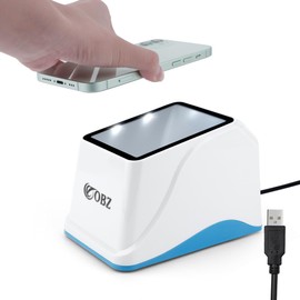 OBZ Barcode Reader, QR Code Reader, Automatic Detection, CMOS Image, Omnidirectional 360°, Ultra Fast, USB POS, Payment, QR Payment, Suitable for Supermarkets, Convenience Stores, Shops, Banks,
