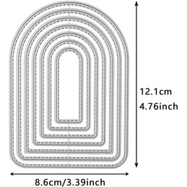 Metal Cutting Dies for Card Making,Silver Overlap Arched Border Metal Cutting Dies for Card Making Kit Embossing Paper Die Cuts Scrapbook Machine Stencils Storage Pockets Supplies Scrapbooking