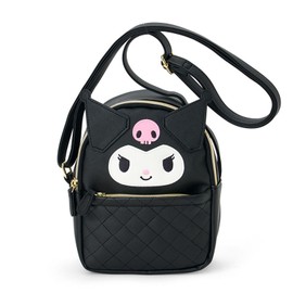 Sanrio Face-Shaped Shoulder Bag Kuromi PU Leather For Ages 3 and Up 159964