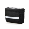 HOMEFISH Bicycle Front Handlebar Storage Bag – Black Size M,