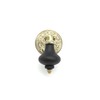 Victorian Brass & Ebony Tear Drop Drawer Pull
