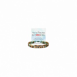 This Too Shall Pass But F*cking Hell Bracelet Morse Code Bracelet for Women Men Inspirational Morse Code Bracelets Adjustable Beaded Bracelets Reminder Jewelry Gift for Stress Relief Gift for Her Him