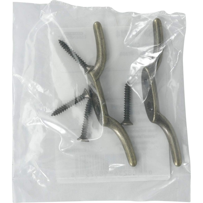 Amazing Drapery Hardware Essentials 852714 Rope Cleat Antique Brass 2-1/2'