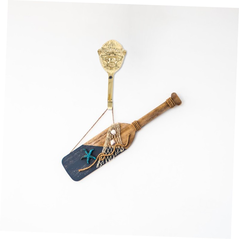 VILLFUL Golden Brass Gorilla Head Wall Hook Playful Animal Coat