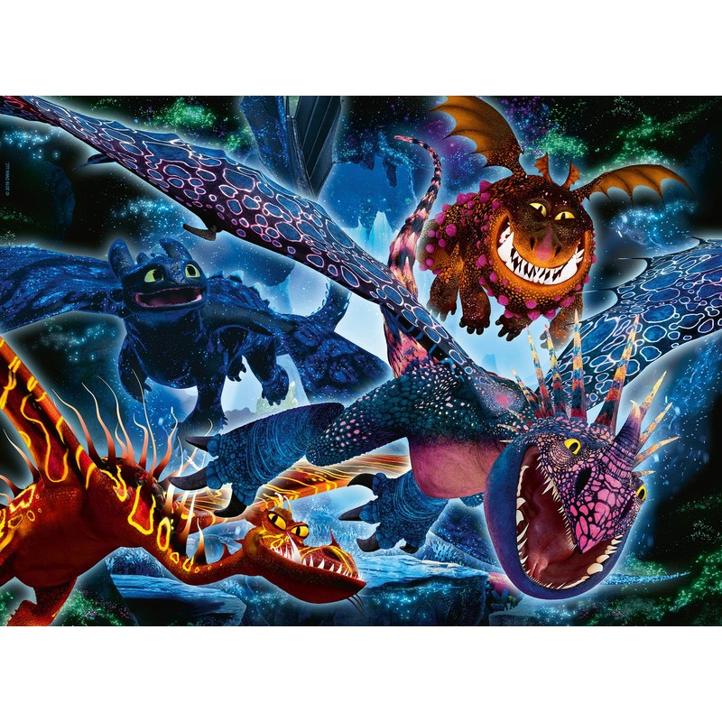 Ravensburger 13710, Children's Luminous Dragons Puzzle, 100 Pieces