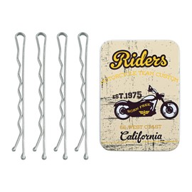 Long Bobby Pins 2.75 Inch Jumbo Hair Pins with Cute Case, 100 CT Bobby Pins for Buns, Premium Hair Pins for Kids, Girls and Women, Great for All Hair Types (Silver)