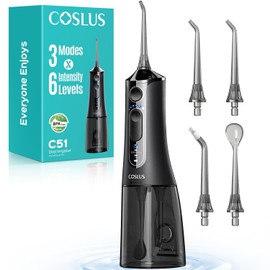 COSLUS C51 Irrigador Bucal de Viaje Portátil, Diseño compacto e inalámbrico