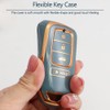 Lcyam Key Fob Cover Keychain 4 Button for Honda Accord