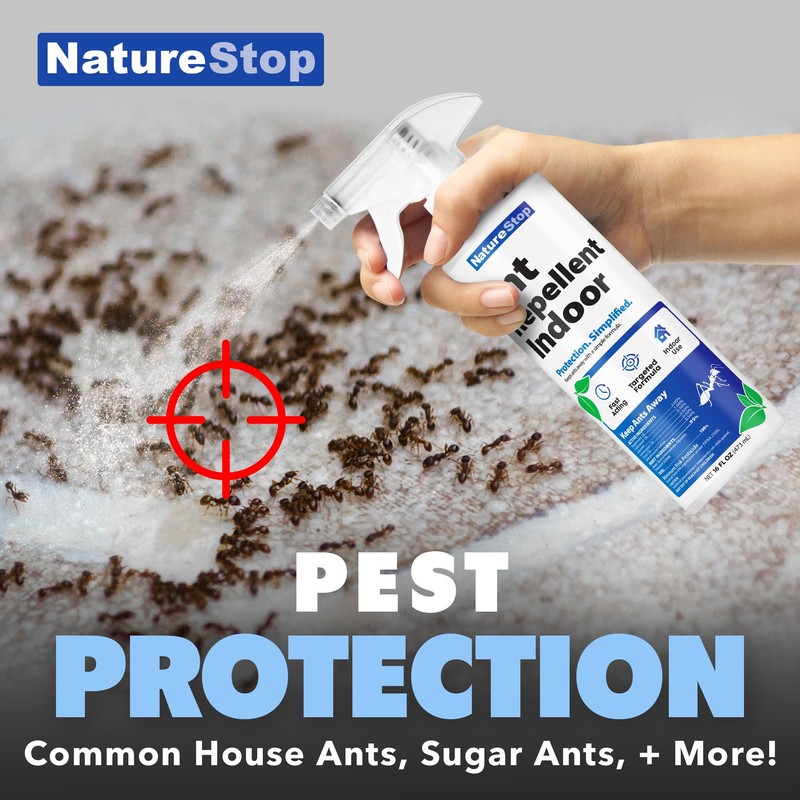 NatureStop Ant Repellent Spray for Indoor Use, Ant Deterrent with