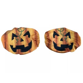 GiftWrap Etc. Side Mirror Covers for Cars - Set of 2, Smiling Jack-O-Lantern Face, Fall