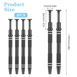4 Pcs 4 Prongs Jeweler's Pick Up Tool, Stainless Steel Piercing Ball Grabber Prong Diamond Claw Tweezers Pearl Grabber Pick Up Tool for Tiny Objects Ic Chips Electronic Components