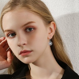 Dragonfly Filigree Earrings Sterling Silver Abalone Shell Drop Earrings Filigree Earrings with Lever Clasp Jewellery, Silver, No Gemstone