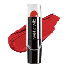 Wet n Wild Labial Silk Finish Cherry Frost 3.5 g  Lipstick Rojo Intenso Cremoso e Hidratante, Barra de Labios Satinada de Larga Duracin, Labial...    
