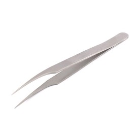 Precision Eyebrow Eyelash Plant Tweezers Hair Remover Nail Beauty Stainless Steel Curved Tip By G.S ONLINE STORE