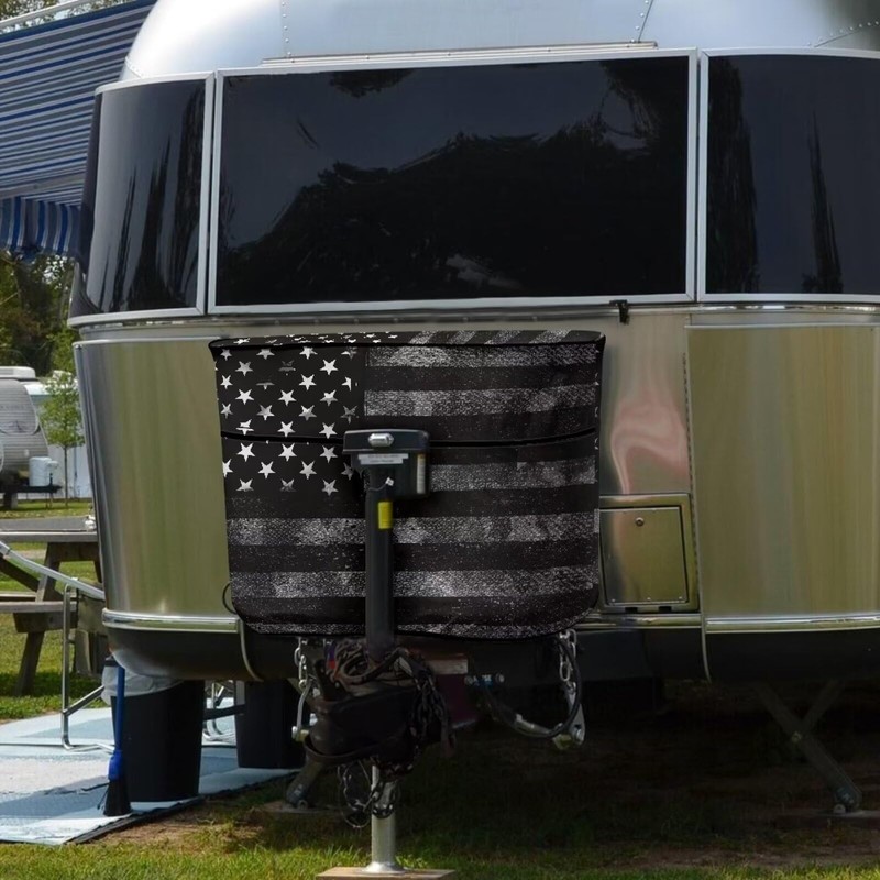 Whosucclay American Flag RV Propane Tank Cover - Double 40LB