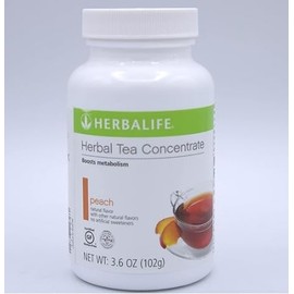 Peach Herbal Tea Concentrate by HERBALIFE: Gluten-Free, Kosher Certified, and No Artificial Flavors or Sweeteners - 3.6 Oz. (102g)