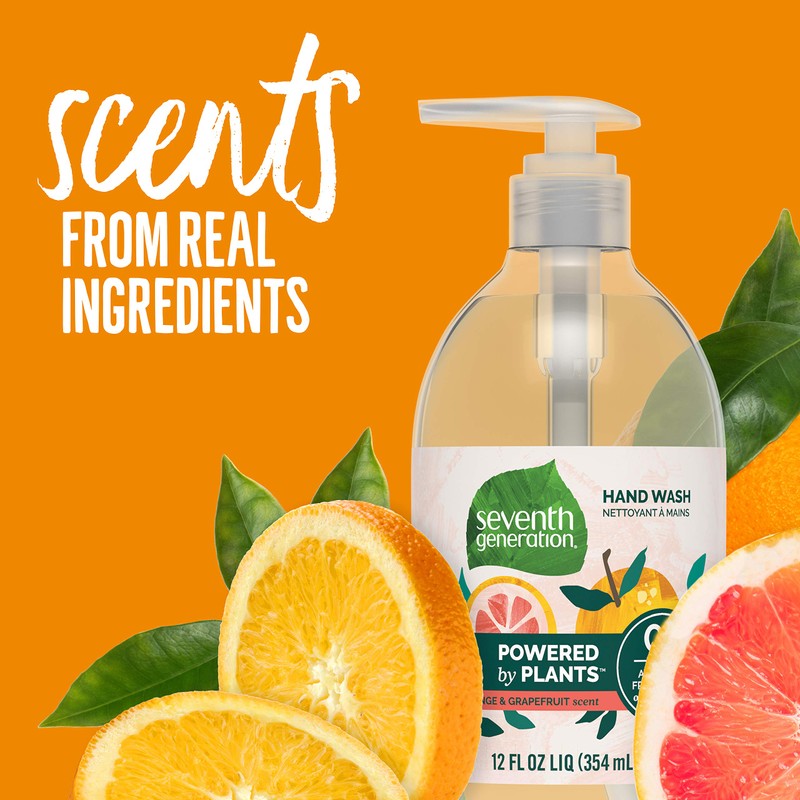 Seventh Generation Liquid Hand Soap, Mandarin Orange & Grapefruit, Gentle