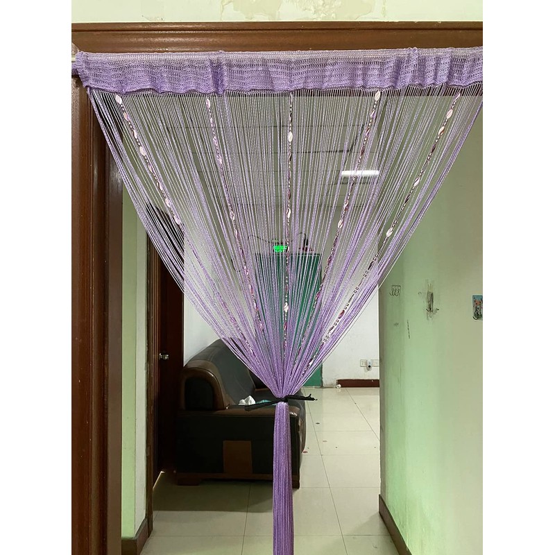 ZiDeTang Button Beaded Door Curtain Fringe Tassel Living Room Divider