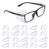MELASA 12 Pairs Eye Glasses Side Shields, Flexible Slip on