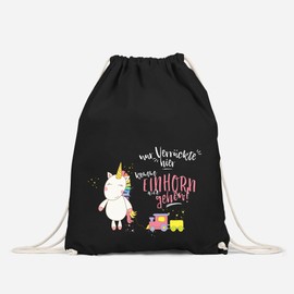 MoonWorks Unicorn Gym Bag Nur Verrückte hier komm Einhorn wir gehen Unicorn Saying