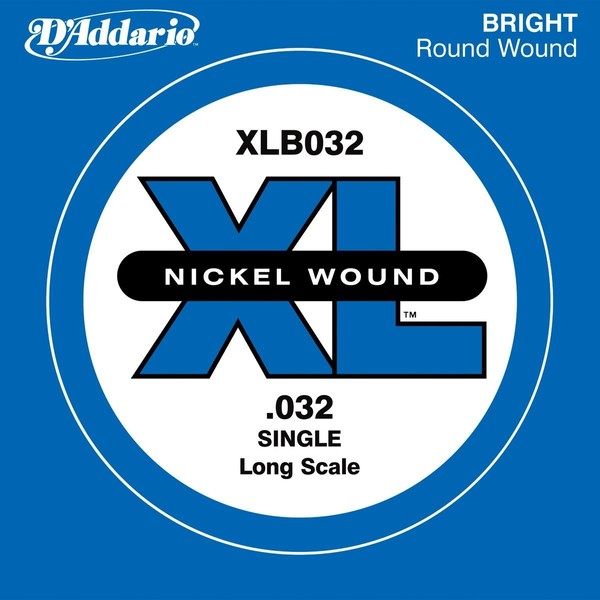 D'Addario .032 Long Scale Nickel Wound Single String for Bass