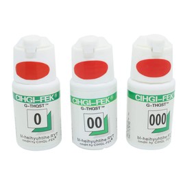 SeeFDENT 3 piezas de hilo dental de algodón verde tejido para encías, 2 m, tamaño 0, 00, 000