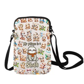 LEVLO Funny Sloth Crossbody Bag Sloth Lover Inspired Gift My Patronus Is A Sloth Shoulder Bag Sloth Breeder Merch, Sloth C Bag