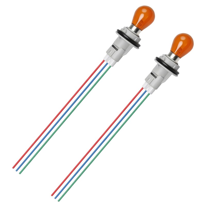 KPALAG 2-Pack Front Turn Signal Light Socket with Bulbs and