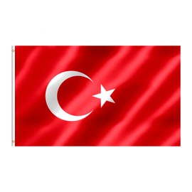Turkey Flag 3x5 FT Turkish Flag With Brass Grommets Fade Proof For Outdoor Decor(Scotland)