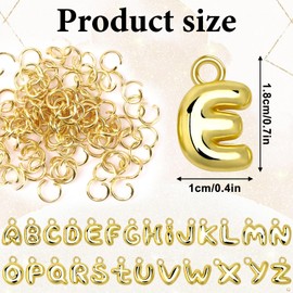 SANNIX 26Pcs Letter Charms, Initial Letter Charm for Jewelry Making, KC Gold A-Z Alphabet Letter Charm Pendants for Bracelet Necklace Earrings Crafts Making