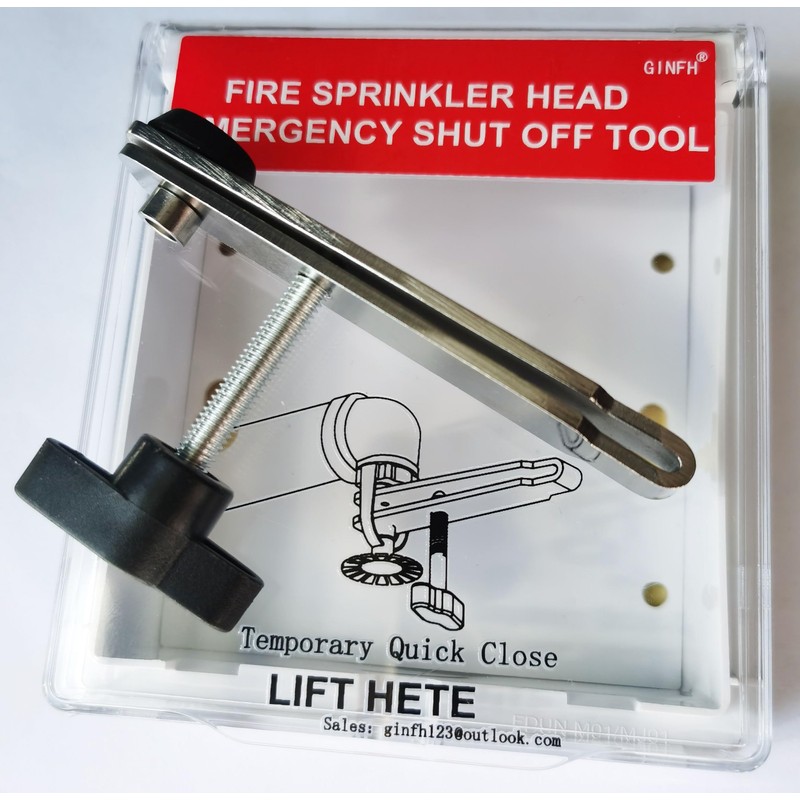 Fire Sprinkler Head Shut Off Tool Wall Cabinet Case For
