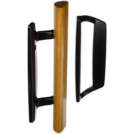 Wright Products - Mortise Patio Door Handle, Wood/Black