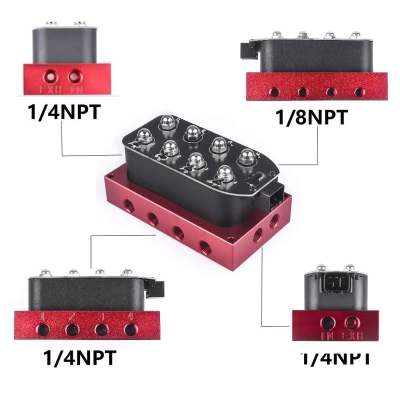 ZHSYMX Air Ride Controller Air Ride Manifold Bag Controller Solenoid