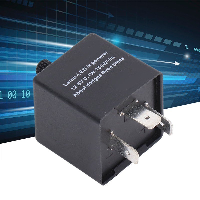 LED Flasher Relay Adjustable Frequency 3 Pin ABS Waterproof Module